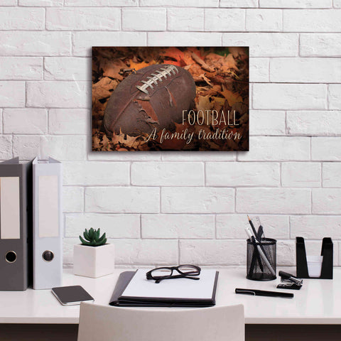 Image of 'Football - A Family Tradition' by Lori Deiter, Canvas Wall Art,18 x 12
