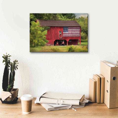 Image of 'Patriotic Farmer' by Lori Deiter, Canvas Wall Art,18 x 12