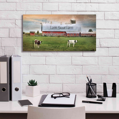 Image of 'Farm Sweet Farm' by Lori Deiter, Canvas Wall Art,24 x 12