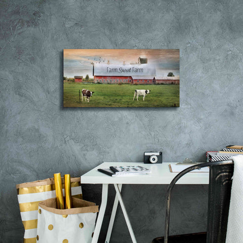 Image of 'Farm Sweet Farm' by Lori Deiter, Canvas Wall Art,24 x 12