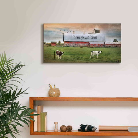 Image of 'Farm Sweet Farm' by Lori Deiter, Canvas Wall Art,24 x 12