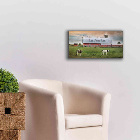 Image of 'Farm Sweet Farm' by Lori Deiter, Canvas Wall Art,24 x 12