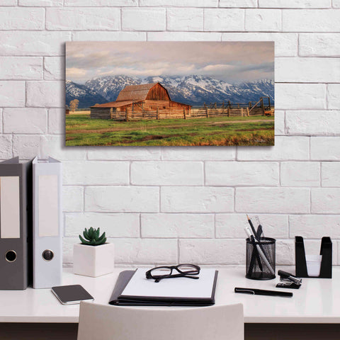 Image of 'Mormon Row II' by Lori Deiter, Canvas Wall Art,24 x 12