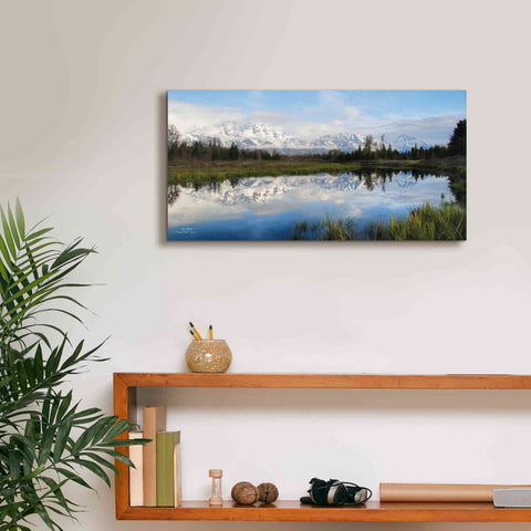 Image of 'Grand Teton Sunrise' by Lori Deiter, Canvas Wall Art,24 x 12