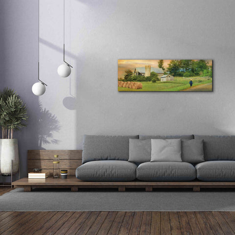 Image of 'Amish Barefoot Farmer' by Lori Deiter Canvas Wall Art,60 x 20