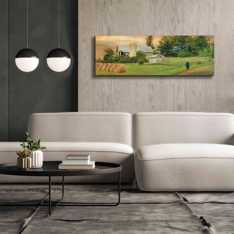 Image of 'Amish Barefoot Farmer' by Lori Deiter Canvas Wall Art,60 x 20