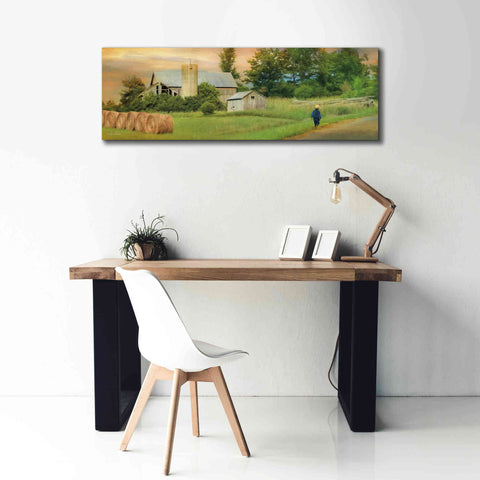 Image of 'Amish Barefoot Farmer' by Lori Deiter Canvas Wall Art,60 x 20