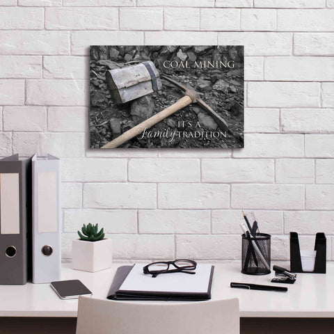 Image of 'Coal Mining - Family Tradition' by Lori Deiter Canvas Wall Art,18 x 12