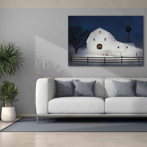 Image of 'Christmas Starry Night' by Lori Deiter Canvas Wall Art,60 x 40