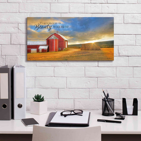 Image of 'The Beauty in Each New Day' by Lori Deiter Canvas Wall Art,24 x 12