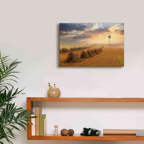 Image of 'Amish Country Sunrise' by Lori Deiter Canvas Wall Art,18 x 12