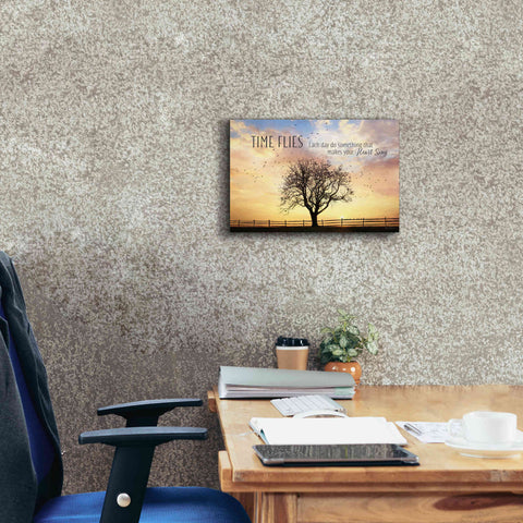 Image of 'Time Flies' by Lori Deiter Canvas Wall Art,18 x 12