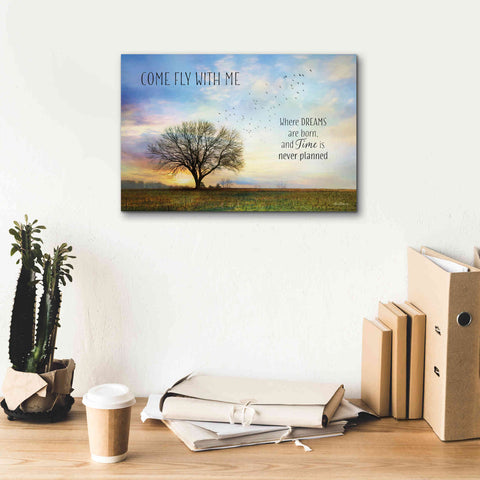 Image of 'Come Fly with Me' by Lori Deiter Canvas Wall Art,18 x 12