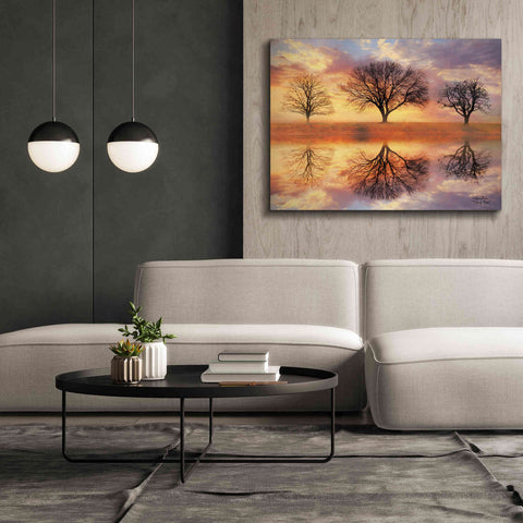 Image of 'Trio of Trees' by Lori Deiter Canvas Wall Art,54 x 40