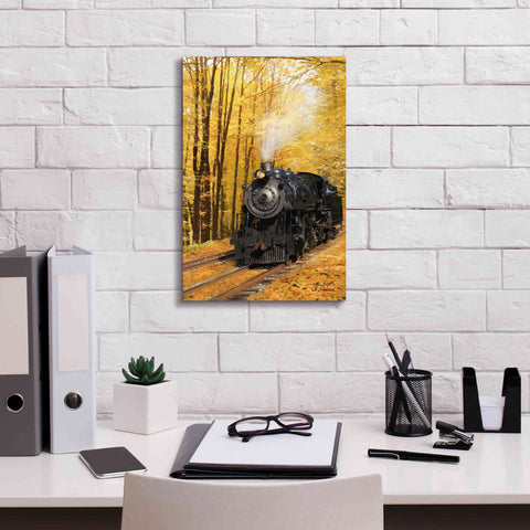 Image of 'Fall Locomotive' by Lori Deiter Canvas Wall Art,12 x 18