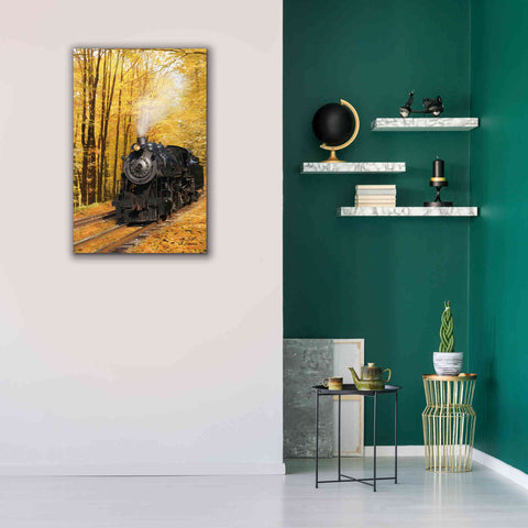 Image of 'Fall Locomotive' by Lori Deiter Canvas Wall Art,26 x 40