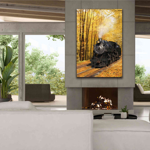 Image of 'Fall Locomotive' by Lori Deiter Canvas Wall Art,40 x 60