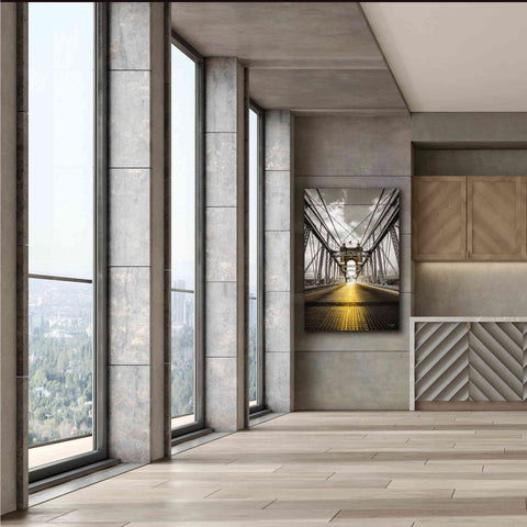 Image of 'Bridge Aglow' by Donnie Quillen Canvas Wall Art,40 x 60