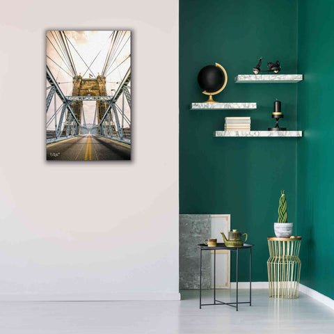 Image of 'Bridge to Ohio' by Donnie Quillen Canvas Wall Art,26 x 40