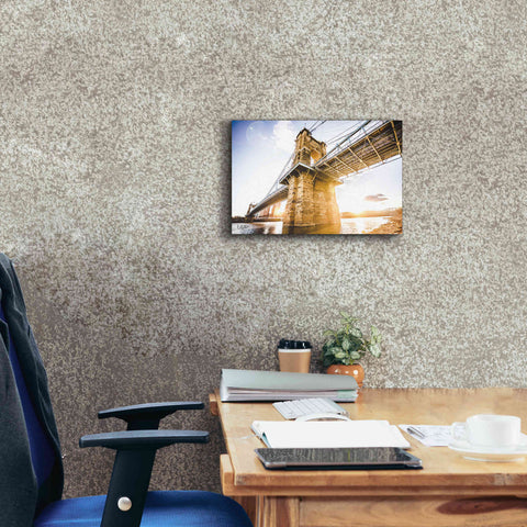 Image of 'Double Sunset' by Donnie Quillen Canvas Wall Art,18 x 12