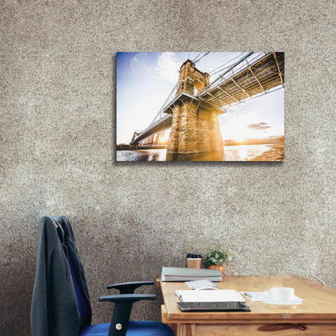 Image of 'Double Sunset' by Donnie Quillen Canvas Wall Art,40 x 26