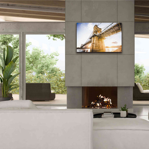 Image of 'Double Sunset' by Donnie Quillen Canvas Wall Art,40 x 26