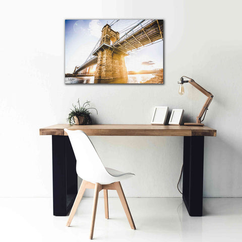 Image of 'Double Sunset' by Donnie Quillen Canvas Wall Art,40 x 26