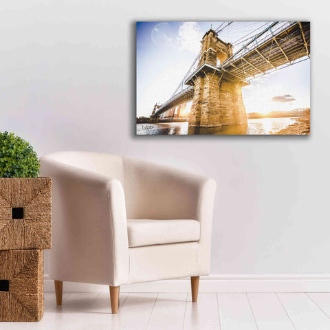 Image of 'Double Sunset' by Donnie Quillen Canvas Wall Art,40 x 26