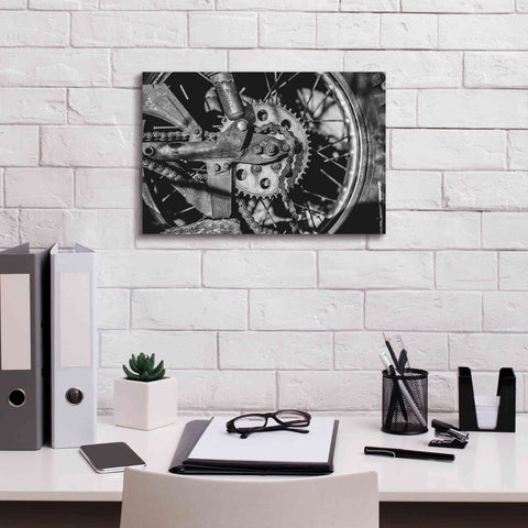 Image of 'Rusted Spoke' by Donnie Quillen Canvas Wall Art,18 x 12