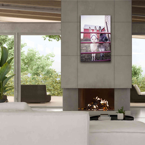 Image of 'Mommy & Daughter Donkeys' by Donnie Quillen Canvas Wall Art,26 x 40