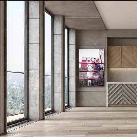 Image of 'Mommy & Daughter Donkeys' by Donnie Quillen Canvas Wall Art,40 x 60