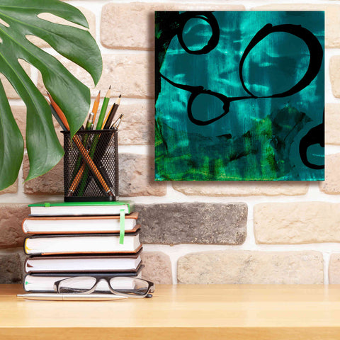 Image of 'Turquoise Element II' by Sisa Jasper Canvas Wall Art,12 x 12