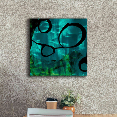 Image of 'Turquoise Element II' by Sisa Jasper Canvas Wall Art,18 x 18