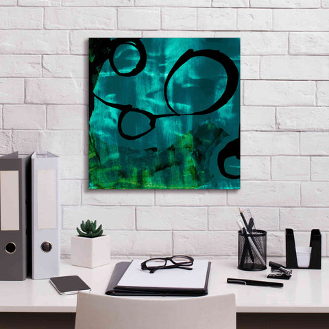 Image of 'Turquoise Element II' by Sisa Jasper Canvas Wall Art,18 x 18