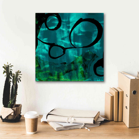 Image of 'Turquoise Element II' by Sisa Jasper Canvas Wall Art,18 x 18