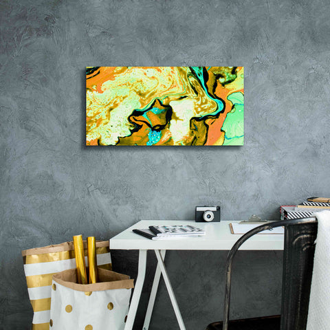 Image of 'Orange Lava' Canvas Wall Art,24 x 12