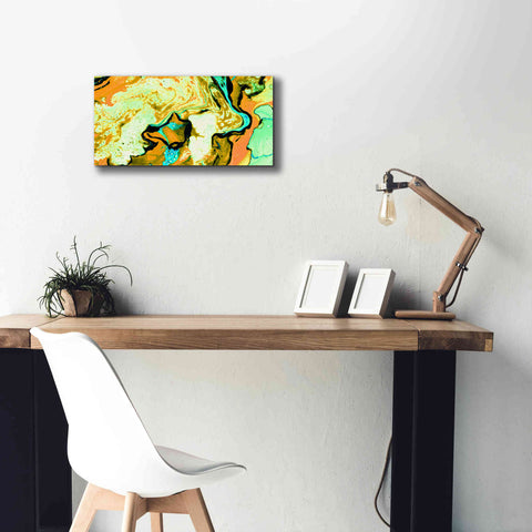 Image of 'Orange Lava' Canvas Wall Art,24 x 12