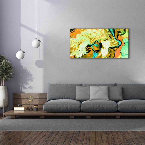 Image of 'Orange Lava' Canvas Wall Art,60 x 30
