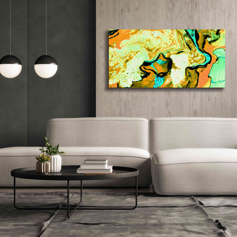 Image of 'Orange Lava' Canvas Wall Art,60 x 30