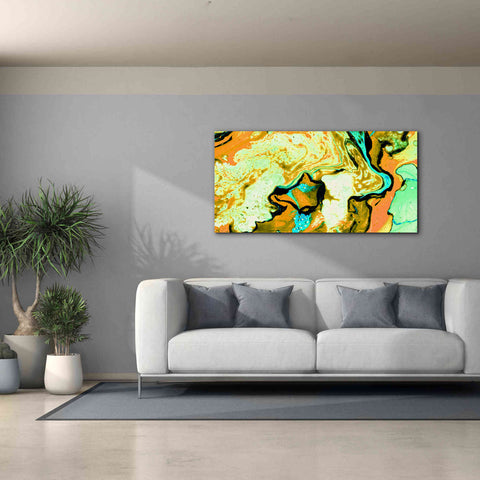 Image of 'Orange Lava' Canvas Wall Art,60 x 30