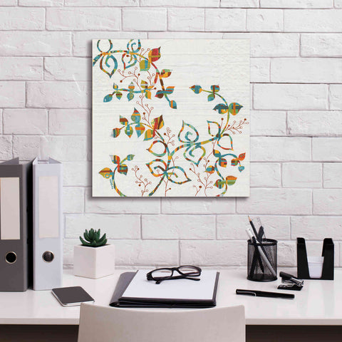 Image of 'Rainbow Vines with Berries Spice' by Kathy Ferguson, Canvas Wall Art,18 x 18