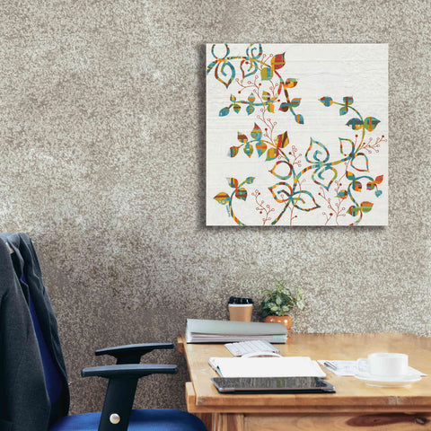 Image of 'Rainbow Vines with Berries Spice' by Kathy Ferguson, Canvas Wall Art,26 x 26