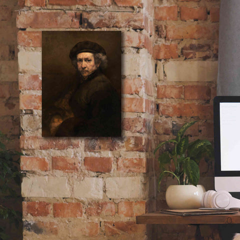 Image of 'Self-Portrait' by Rembrandt, Canvas Wall Art,12 x 16