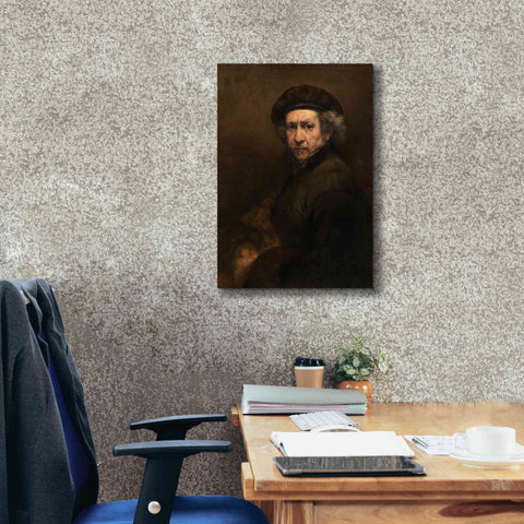 Image of 'Self-Portrait' by Rembrandt, Canvas Wall Art,18 x 26
