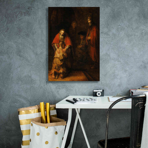 Image of 'The Return of the Prodigal Son' by Rembrandt, Canvas Wall Art,18 x 26
