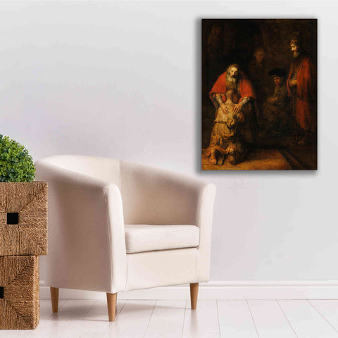 Image of 'The Return of the Prodigal Son' by Rembrandt, Canvas Wall Art,26 x 34