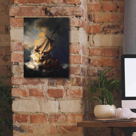 Image of 'The Storm on the Sea of Galilee' by Rembrandt, Canvas Wall Art,12 x 16