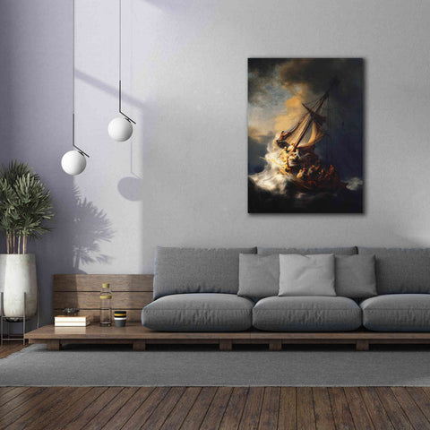 Image of 'The Storm on the Sea of Galilee' by Rembrandt, Canvas Wall Art,40 x 54