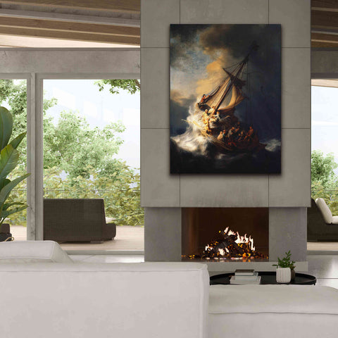 Image of 'The Storm on the Sea of Galilee' by Rembrandt, Canvas Wall Art,40 x 54