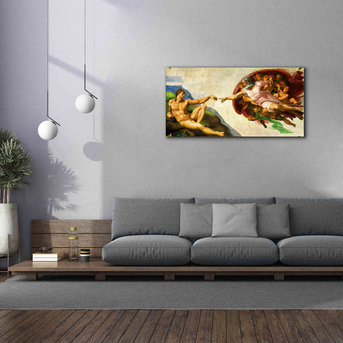 Image of 'The Creation of Adam' by Michelangelo, Canvas Wall Art,60 x 30